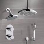 Remer DCS06 Chrome Dual Shower Head System With Hand Shower